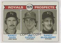 1979 Prospects - Randy Bass, Jim Gaudet, Randy McGilberry