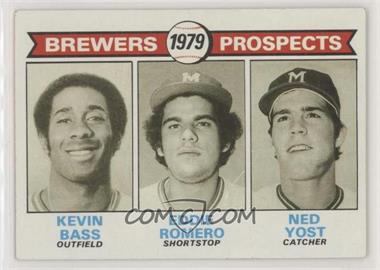 1979 Topps - [Base] #708 - 1979 Prospects - Kevin Bass, Eddie Romero, Ned Yost [Good to VG‑EX]