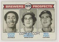 1979 Prospects - Kevin Bass, Eddie Romero, Ned Yost [COMC RCR Poor]
