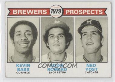 1979 Topps - [Base] #708 - 1979 Prospects - Kevin Bass, Eddie Romero, Ned Yost [Good to VG‑EX]