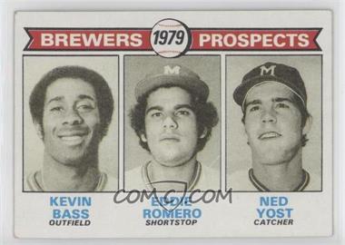 1979 Topps - [Base] #708 - 1979 Prospects - Kevin Bass, Eddie Romero, Ned Yost [Good to VG‑EX]