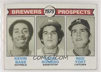 1979 Prospects - Kevin Bass, Eddie Romero, Ned Yost [Good to VG‑…