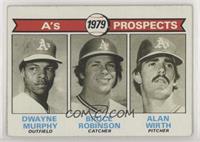 1979 Prospects - Dwayne Murphy, Bruce Robinson, Alan Wirth [COMC RCR …