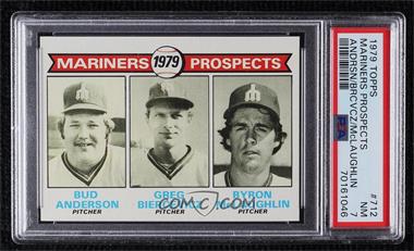 1979 Topps - [Base] #712 - 1979 Prospects - Bud Anderson, Greg Biercevicz, Byron McLaughlin [PSA 7 NM]