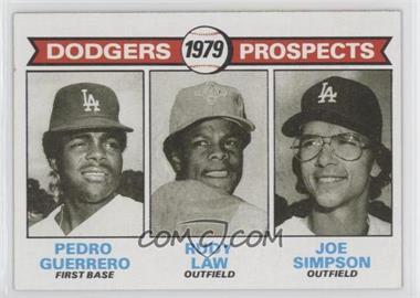 1979 Topps - [Base] #719 - 1979 Prospects - Pedro Guerrero, Rudy Law, Joe Simpson