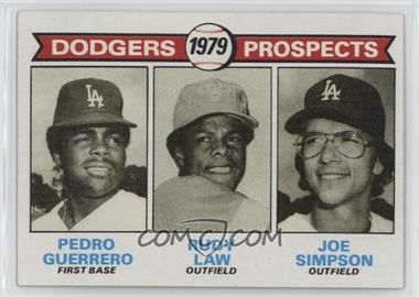 1979 Topps - [Base] #719 - 1979 Prospects - Pedro Guerrero, Rudy Law, Joe Simpson