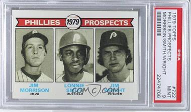 1979 Topps - [Base] #722 - 1979 Prospects - Jim Morrison, Lonnie Smith, Jim Wright [PSA 9 MINT]