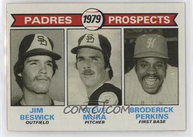 1979 Topps - [Base] #725 - 1979 Prospects - Jim Beswick, Steve Mura, Broderick Perkins