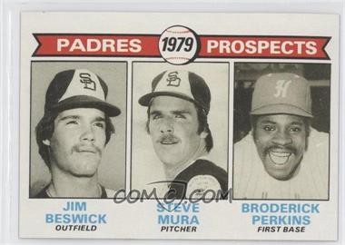 1979 Topps - [Base] #725 - 1979 Prospects - Jim Beswick, Steve Mura, Broderick Perkins