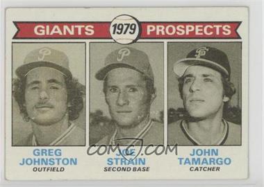 1979 Topps - [Base] #726 - 1979 Prospects - Greg Johnston, Joe Strain, John Tamargo [Good to VG‑EX]