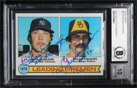 League Leaders - Rich Gossage, Rollie Fingers [BAS BGS Authentic]