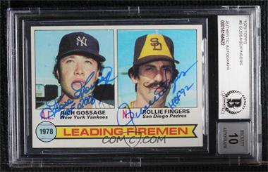 1979 Topps - [Base] #8 - League Leaders - Rich Gossage, Rollie Fingers [BAS BGS Authentic]