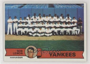 1979 Topps Burger King - Restaurant New York Yankees #1 - New York Yankees Team, Bob Lemon [Good to VG‑EX]