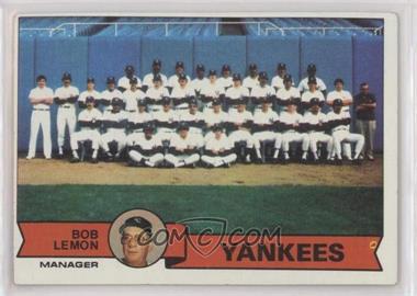 1979 Topps Burger King - Restaurant New York Yankees #1 - New York Yankees Team, Bob Lemon