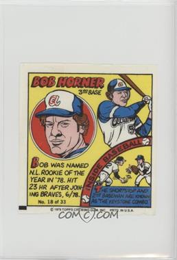 1979 Topps MLB Bubble Gum Player Portraits - [Base] #18 - Bob Horner [Good to VG‑EX]