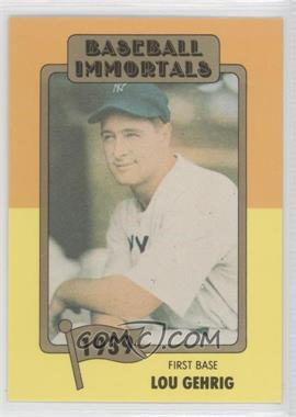 1980-84 SSPC Baseball Immortals 1st Printing - [Base] - MLB Logo #22 - Lou Gehrig