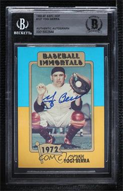 1980-87 SSPC Baseball Immortals - [Base] #127 - Yogi Berra [BAS BGS Authentic]