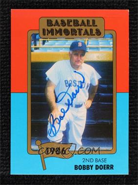 1980-87 SSPC Baseball Immortals - [Base] #192.3 - Bobby Doerr (MLB Logo) [JSA Certified COA Sticker]