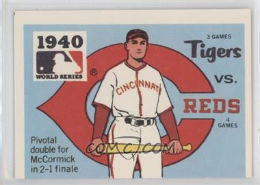 1980 Fleer Laughlin World Series Team Logo Sticker Backs - [Base] #1940.2 - Detroit Tigers vs Cincinnati Reds (Montreal Expos Back)
