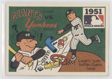 1980 Fleer Laughlin World Series Team Logo Sticker Backs - [Base] #1951.1 - New York Giants vs. New York Yankees (Ed Lopat) (Chicago Cubs Back)
