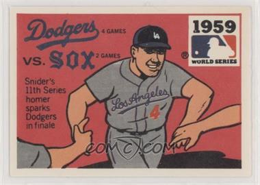 1980 Fleer Laughlin World Series Team Logo Sticker Backs - [Base] #1959.1 - Los Angeles Dodgers vs. Chicago White Sox (Duke Snider) (Oakland A's Back)