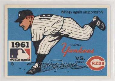 1980 Fleer Laughlin World Series Team Logo Sticker Backs - [Base] #1961.2 - New York Yankees vs. Cincinnati Reds (California Angels Back)