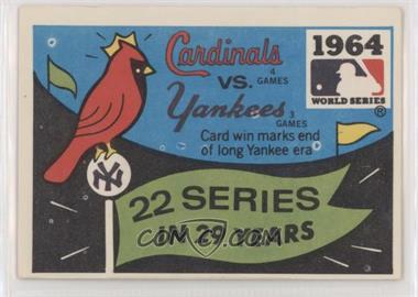 1980 Fleer Laughlin World Series Team Logo Sticker Backs - [Base] #1964.1 - St. Louis Cardinals vs. New York Yankees (Oakland A's Back)