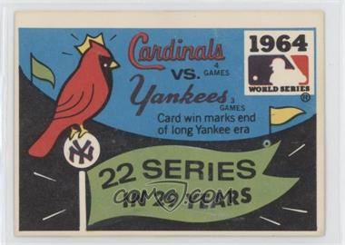 1980 Fleer Laughlin World Series Team Logo Sticker Backs - [Base] #1964.1 - St. Louis Cardinals vs. New York Yankees (Oakland A's Back)