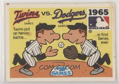 1980 Fleer Laughlin World Series Team Logo Sticker Backs - [Base] #1965.4 - Minnesota Twins vs Los Angeles Dodgers (Peeled Back) [Good to VG‑EX]