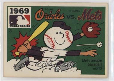 1980 Fleer Laughlin World Series Team Logo Sticker Backs - [Base] #1969.4 - Baltimore Orioles vs. New York Mets (Peeled Back)