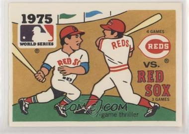 1980 Fleer Laughlin World Series Team Logo Sticker Backs - [Base] #1975.1 - Cincinnati Reds vs. Boston Red Sox (San Francisco Giants Back)