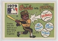 Baltimore Orioles vs. Pittsburgh Pirates (Minnesota Twins 1979 Record Back)