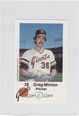 1980 KNBR San Francisco Giants San Francisco Police - [Base] #38 - Greg Minton