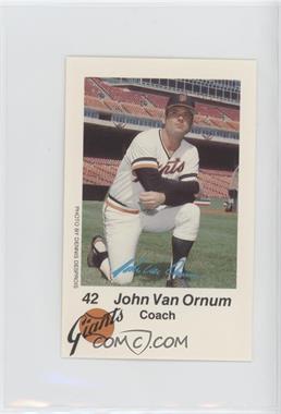 1980 KNBR San Francisco Giants San Francisco Police - [Base] #42 - John Van Ornum