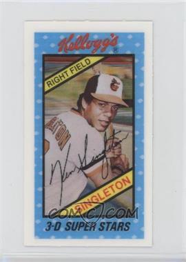 1980 Kellogg's 3-D Super Stars - [Base] #30 - Ken Singleton