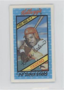 1980 Kellogg's 3-D Super Stars - [Base] #36 - Cesar Cedeno