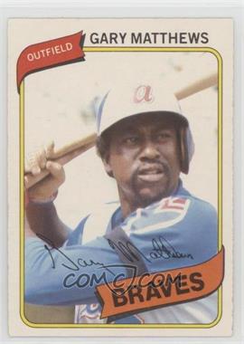 1980 O-Pee-Chee - [Base] #186 - Gary Matthews