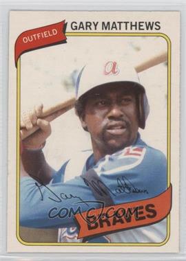 1980 O-Pee-Chee - [Base] #186 - Gary Matthews