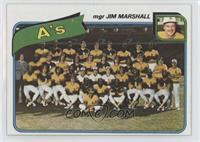 Team Checklist - Oakland Athletics (Rick Reuschel Back)