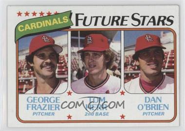 1980 Topps - [Base] - Wrong Back #709.wb - Future Stars - George Frazier, Tom Herr, Dan O'Brien (Pat Underwood)