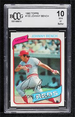 1980 Topps - [Base] #100 - Johnny Bench [BCCG 10 Mint or Better]
