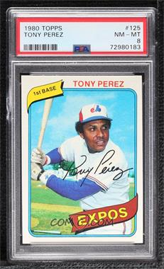 1980 Topps - [Base] #125 - Tony Perez [PSA 8 NM‑MT]