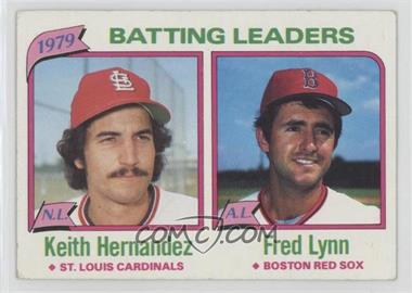 1980 Topps - [Base] #201 - League Leaders - Fred Lynn, Keith Hernandez (Batting) [Good to VG‑EX]