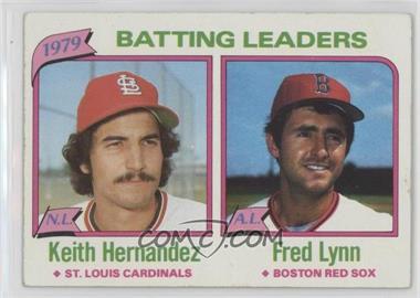 1980 Topps - [Base] #201 - League Leaders - Fred Lynn, Keith Hernandez (Batting) [Good to VG‑EX]