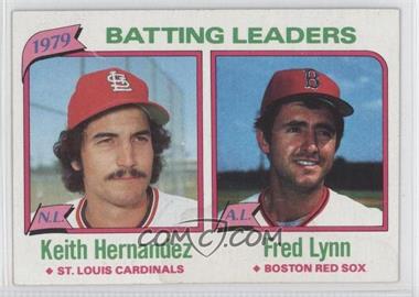 1980 Topps - [Base] #201 - League Leaders - Fred Lynn, Keith Hernandez (Batting) [Good to VG‑EX]