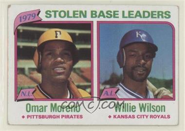 1980 Topps - [Base] #204 - League Leaders - Omar Moreno, Willie Wilson (Stolen Bases) [Good to VG‑EX]