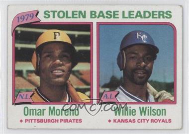 1980 Topps - [Base] #204 - League Leaders - Omar Moreno, Willie Wilson (Stolen Bases) [Good to VG‑EX]