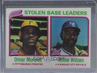 League Leaders - Omar Moreno, Willie Wilson (Stolen Bases) [COMC RCR …