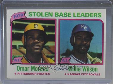 1980 Topps - [Base] #204 - League Leaders - Omar Moreno, Willie Wilson (Stolen Bases) [COMC RCR Poor]
