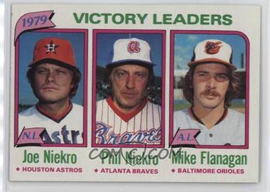 1980 Topps - [Base] #205 - League Leaders - Joe Niekro, Phil Niekro, Mike Flanagan (Victories)